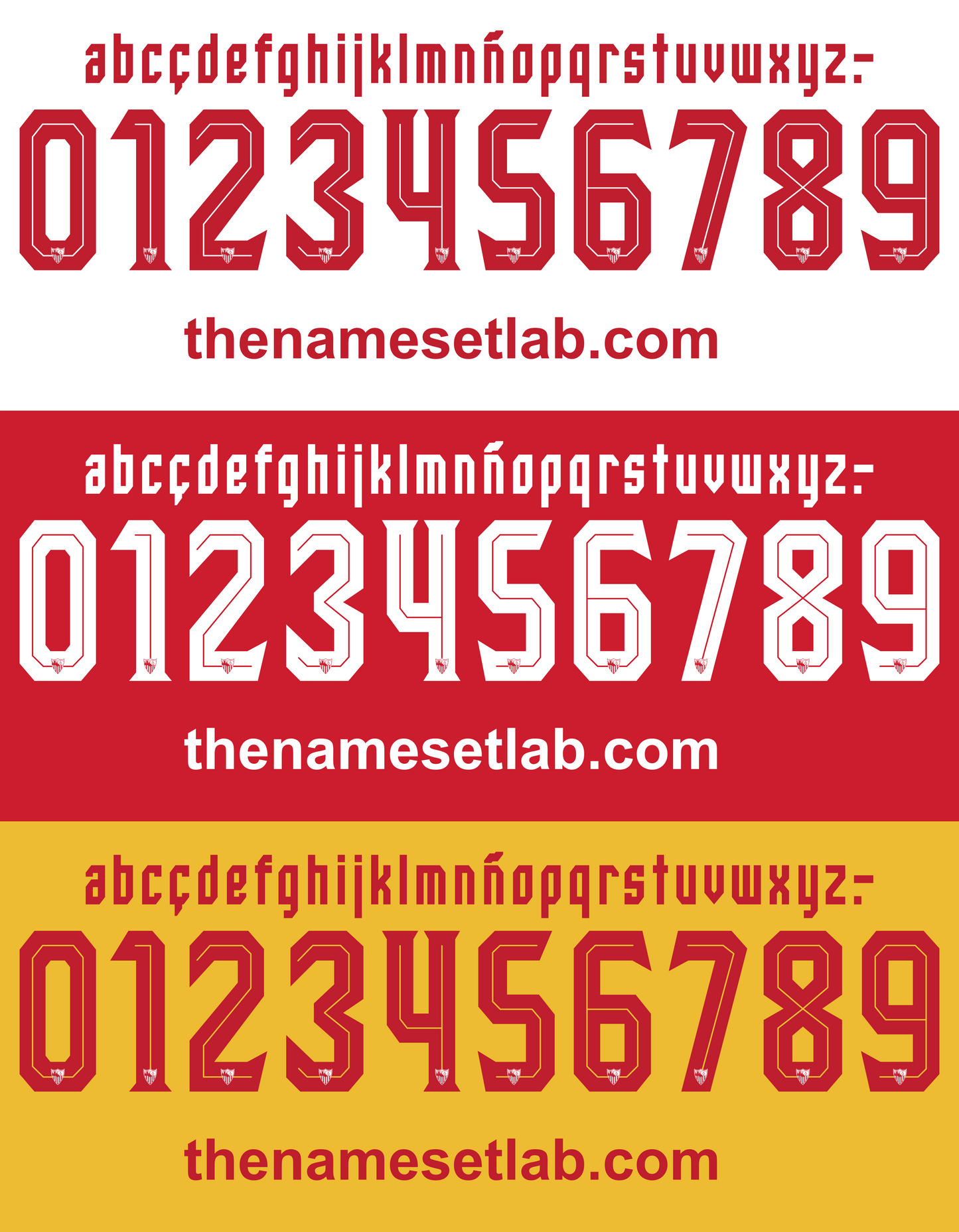 Sevilla 2016-2017 Nameset AI Vector File